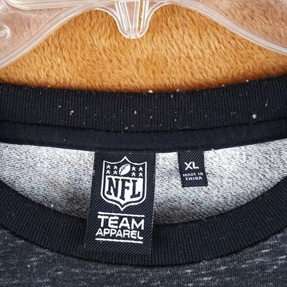 PITTSBURGH STEELERS Mens Sweater XL Gray Pullover Crew Stripe NFL Team Apparel - Picture 4 of 9